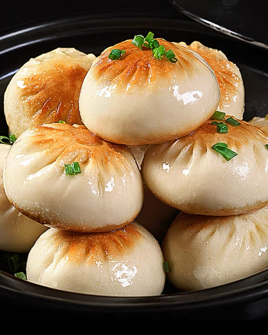 Mushroom & Chive Pan-Fried Buns