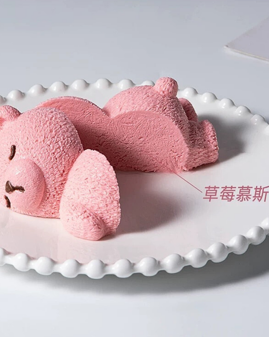 Little Bear Strawberry Mousse Cake