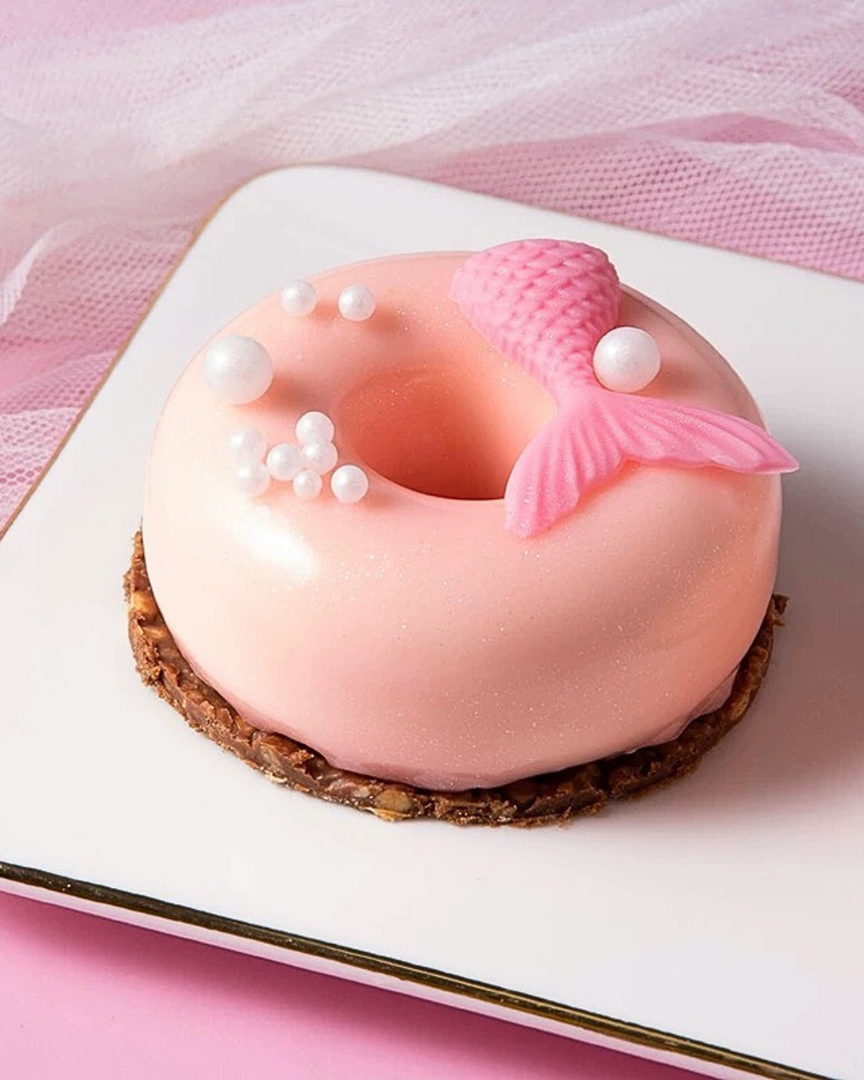 Peach Mermaid Dream Mousse Cake
